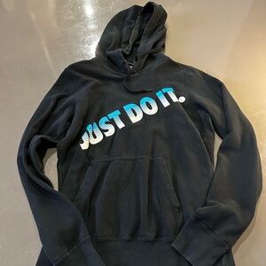 Nike Sportswear "Just Do It" pullover hoodie in black